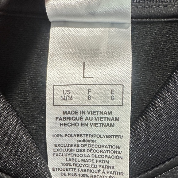 NWOT Adidas Black Jacket with Blue and Green Accents size 14/16 - Picture 3 of 5